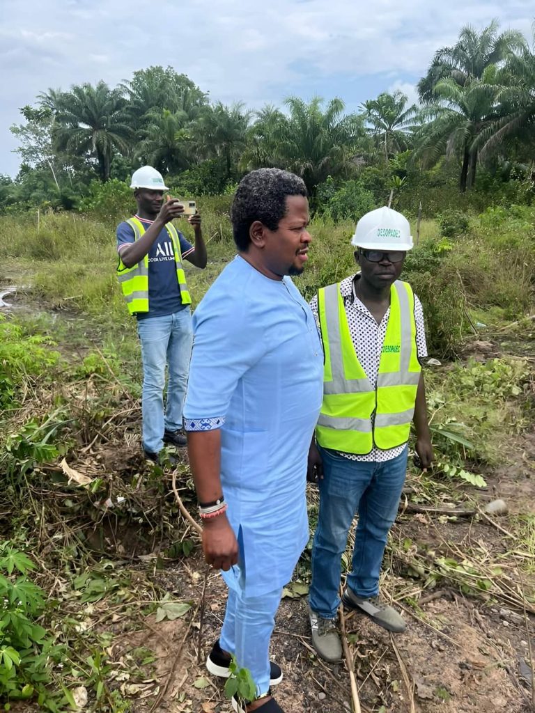 OKPOBOR INSPECTS CANAL PROJECT SITE AT ELLU