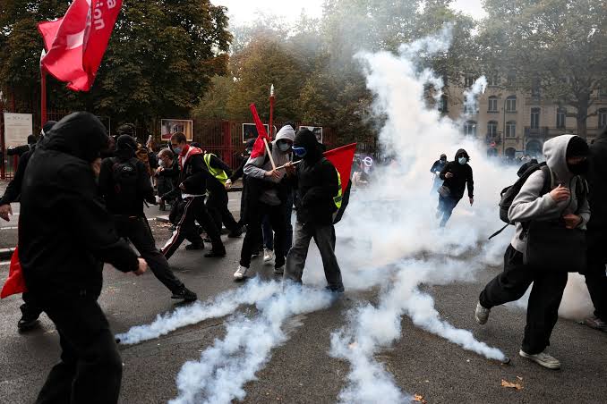 French police fire tear gas as fresh cost-of-living protests escalate
